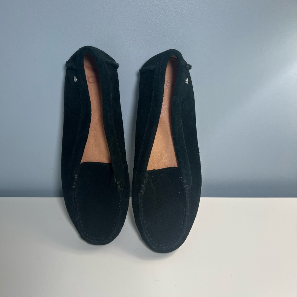 UGG Black Suede Women's Loafers - Picture 4 of 6